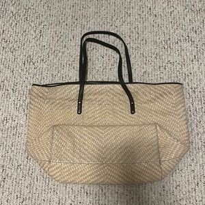 Kempton and Co basket weave leather tote